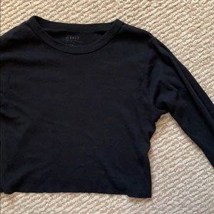Brandy Melville j galt black long sleeve crop top